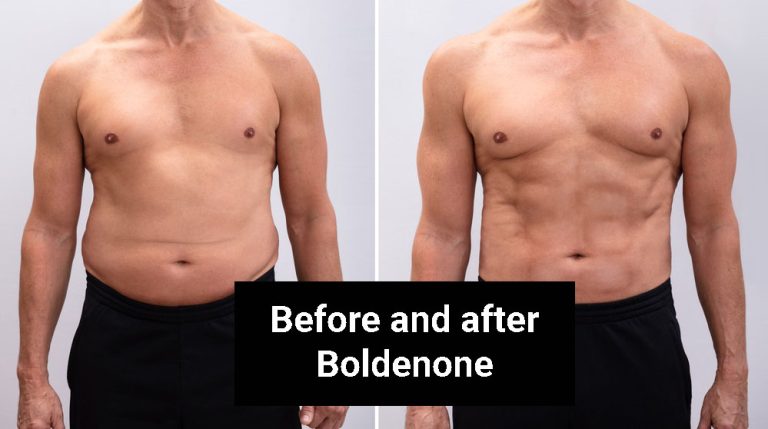 Before and after Boldenone